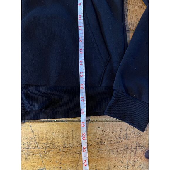 Womens Essentials The Giving Movement Black Cropped Full Zip Up Hoodie‎ Size S - Picture 6 of 7